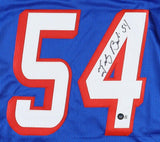 Tedy Bruschi Signed New England Patriots Jersey (Beckett) 3xSuper Bowl Champion