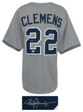 Roger Clemens (YANKEES) Signed Grey Custom Baseball Jersey - (JSA COA)