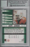 Andre Johnson Autographed 2003 Press Pass JE #18 Rookie Card BAS 10 Slab 30648