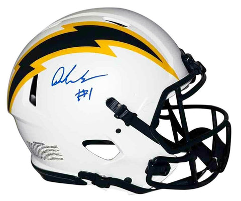 QUENTIN JOHNSTON SIGNED LOS ANGELES CHARGERS AUTHENTIC LUNAR HELMET BECKETT