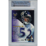 Ray Lewis Autographed/Signed 1996 Skybox Impact 6 Trading Card Beckett 47947