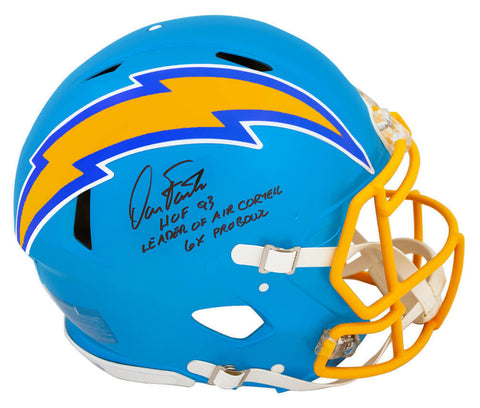 Dan Fouts Signed Chargers FLASH Riddell F/S Auth Speed Helmet w/3-Ins - (SS COA)