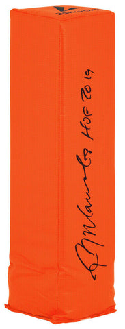Kevin Mawae Signed BSN Orange Endzone Football Pylon w/HOF'19 - (SCHWARTZ COA)