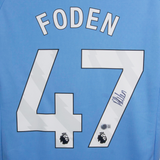 Phil Foden Signed Manchester City Soccer Jersey #47 with Beckett COA