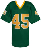 Rudy Ruettiger Signed Green Throwback Custom Football Jersey - (SCHWARTZ COA)
