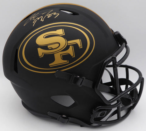 Christian McCaffrey Autographed Eclipse Full Size Helmet 49ers Beckett WZ82838