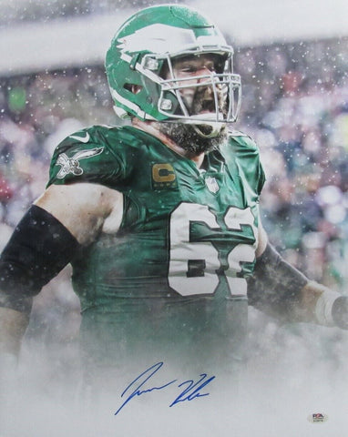 Jason Kelce Philadelphia Eagles Signed/Auto 16x20 Snow Photo PSA/DNA 189811