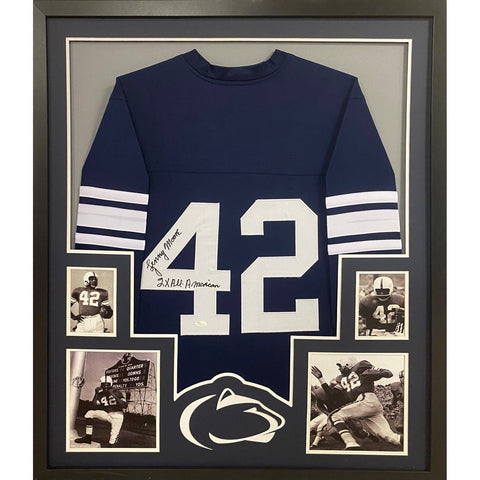 Lenny Moore Autographed Signed Framed Penn State Colts Jersey JSA