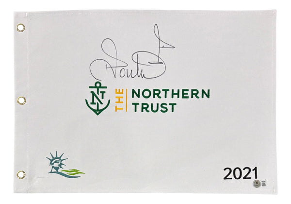 Ian Poulter Signed 2021 The Northern Trust Golf Flag BAS