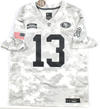 Brock Purdy Autographed 49ers Salute to Service Nike Game Jersey - Beckett W L