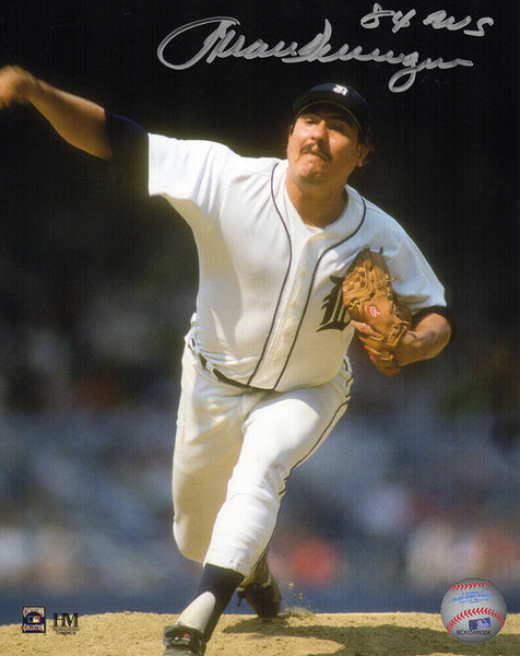 Juan Berenguer Signed Tigers Pitching Action 8x10 Photo w/84 WS - (SCHWARTZ COA)