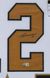 FRAMED NEW ORLEANS SAINTS CHRIS OLAVE AUTOGRAPHED SIGNED JERSEY BECKETT HOLO