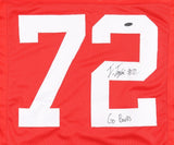 Tommy Togiai Signed Ohio State Buckeye Jersey (Playball Ink) Cleveland Browns DT