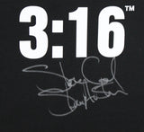 Stone Cold Steve Austin Signed Black Austin 3:16 T-Shirt Framed Display BAS Wit