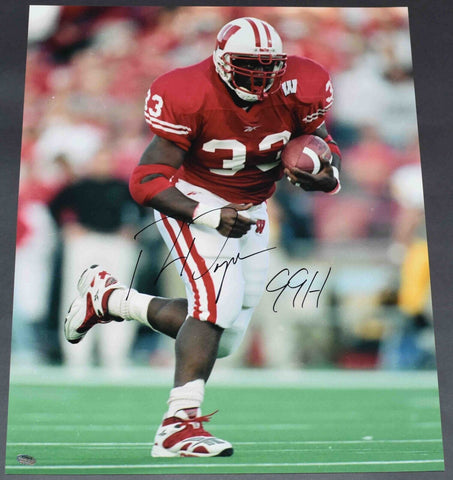 RON DAYNE AUTOGRAPHED SIGNED WISCONSIN BADGERS 16x20 PHOTO COA