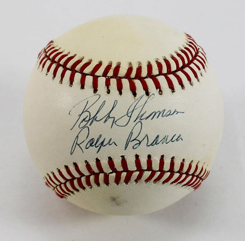 Thomson & Branca Signed Baseball (JSA) Shot Heard Round World / Dodgers Giants