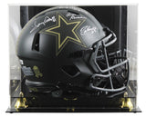 Pearson, Staubach & Dorsett Signed STS IV F/S Speed Proline Helmet W/ Case BAS W