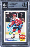 Capitals Dino Ciccarelli Signed 1990 Topps Tiffany Team SL #6 Card BAS Slabbed
