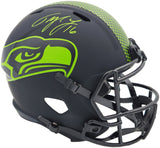 TYLER LOCKETT AUTOGRAPHED SEAHAWKS ECLIPSE BLACK FULL SIZE HELMET MCS 236379