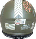 Joseph Ossai Autographed Cincinnati Bengals Salute Mini Helmet Beckett 39341