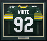 Packers Reggie White Autographed Framed Green Starter Jersey Beckett #AE31365