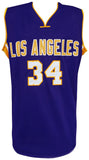 Shaquille O'Neal (LAKERS) Signed Purple Custom Basketball Jersey - (JSA COA)