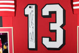 BROCK PURDY (49ers red SKYLINE) Signed Autographed Framed Jersey Beckett
