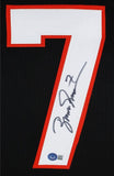 Boomer Esiason Signed Cincinnati Bengals Black Jersey (Beckett) 4xPro Bowl QB