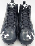Tyler Lockett Auto Black Under Armour Team Fierce MC Cleats Seahawks Size 10.5