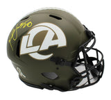 Marshall Faulk Signed Los Angeles Rams Speed Authentic Salute To Service Helmet