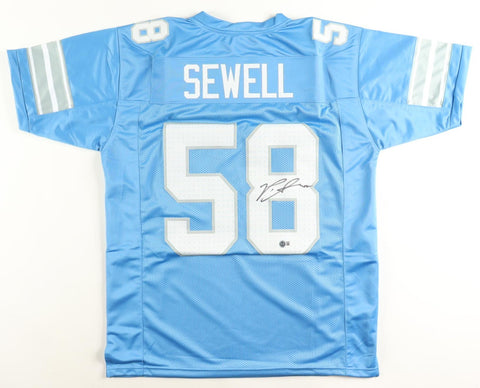 Penei Sewell Signed Detroit Lions Jersey (Beckett) 2021 #7 Overall Draft Pick OT