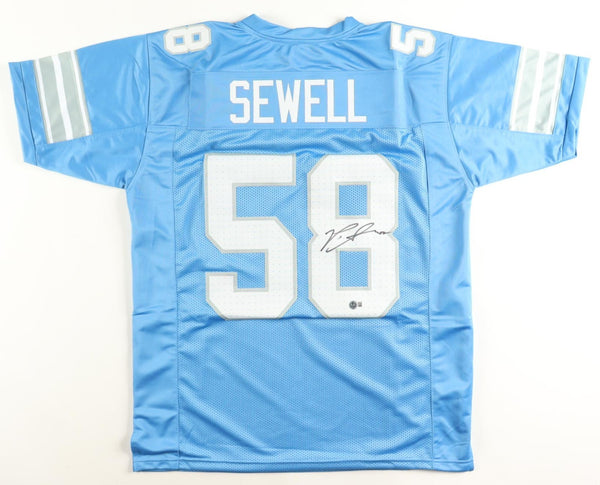 Penei Sewell Signed Detroit Lions Jersey (Beckett) 2021 #7 Overall Draft Pick OT