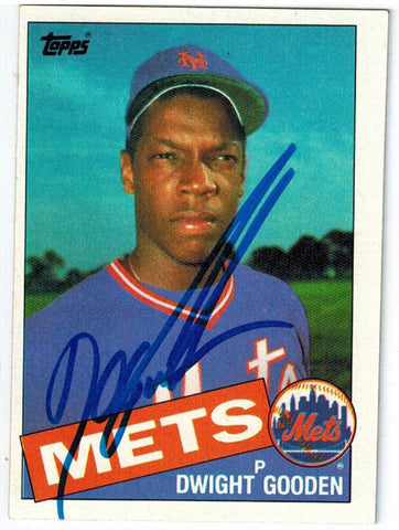 Dwight Gooden Autographed New York Mets 1985 Topps Rookie Card #620 - SCHWARTZ