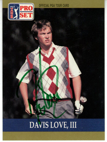 Davis Love III Autographed 1990 Pro Set #56 Trading Card Beckett 44870