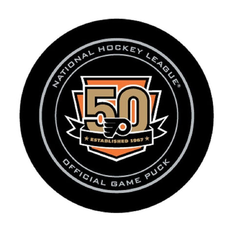 Philadelphia Flyers 50th Anniversary Official Game Puck