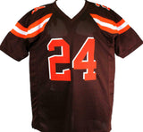 Nick Chubb Autographed Brown w/ Orange #'s Pro Style Jersey-Beckett W Hologram