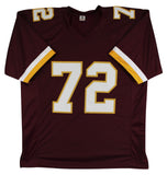 Dexter Manley "2x SB Champ" Authentic Signed Maroon Pro Style Jersey BAS Witness