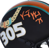 Autographed Vince Wilfork Miami Mini Helmet