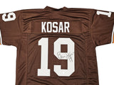 CLEVELAND BROWNS BERNIE KOSAR AUTOGRAPHED BROWN JERSEY BECKETT WITNESS 216725
