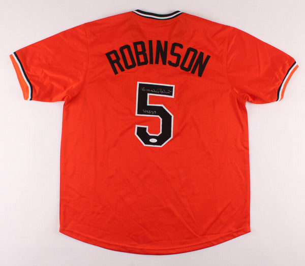 Brooks Robinson Signed Baltimore Orioles Jersey (JSA) Inscribed "HOF 83"