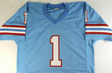 Warren Moon Signed Oilers Jersey Inscribed "HOF 06"(GTSM) 9xPro Bowl Quarterback
