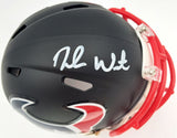 DESHAUN WATSON AUTOGRAPHED TEXANS MATTE BLACK SPEED MINI HELMET BECKETT 156854