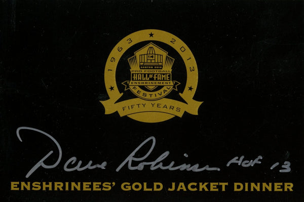 Dave Robinson Signed Green Bay Packers 2013 Enshrinees Dinner Ticket BAS 57232