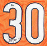 Mike Brown Signed Chicago Bears Jersey (Beckett) 2000 2nd Rnd NFL Pck / Nebraska