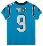 Framed Bryce Young Carolina Panthers Autographed Blue Nike Elite Jersey