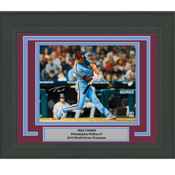 Framed Autographed/Signed Trea Turner Phillies 16x20 Photo BAS COA