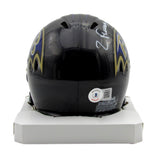 Zay Flowers Autographed Speed Mini Helmet Ravens Beckett 181140
