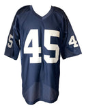 Rudy Ruettiger Notre Dame Signed Blue Football Jersey Never Quit BAS