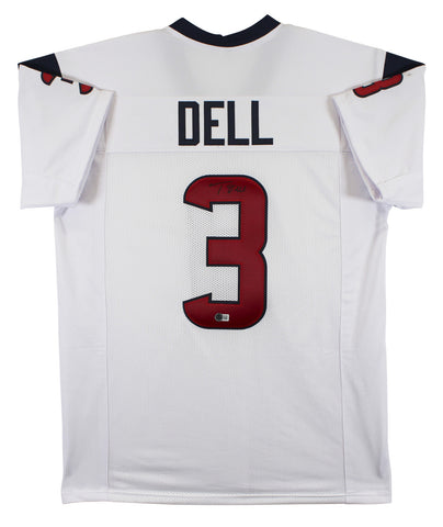 Tank Dell Authentic Signed White Pro Style Jersey w/ Black Signature BAS