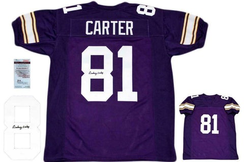 Anthony Carter Autographed SIGNED Jersey - Purple - JSA Witnessed Authentic